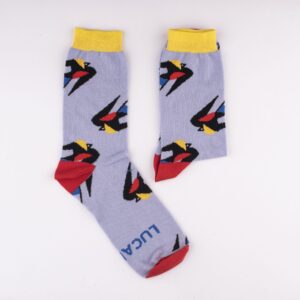 SocksArt " Rondini" LUCAFONT  Calze d'Autore Artefrontale