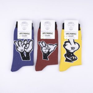 SocksArt  "Aarrghh" MARKBUFALO Calze d'Autore Artefrontale - immagine 2