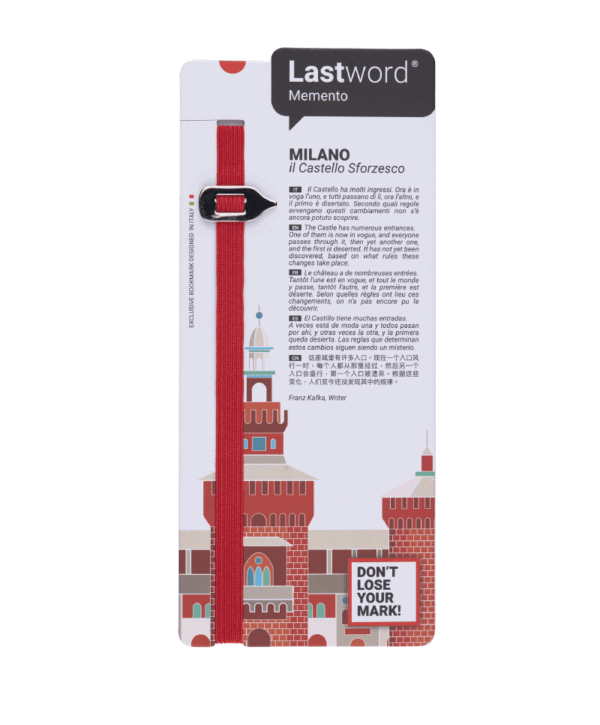 Lastword® Memento Segnalibro Elastico “Milano Castello Sforzesco”