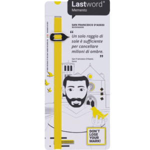 Lastword® Memento Segnalibro Elastico “San Francesco D'Assisi”