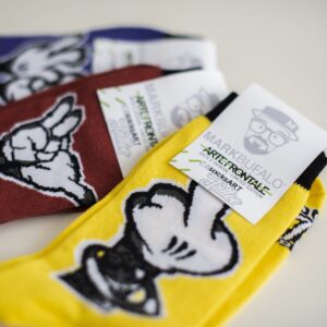 SocksArt  "Aarrghh" MARKBUFALO Calze d'Autore Artefrontale - immagine 4