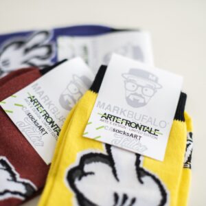 SocksArt  "Aarrghh" MARKBUFALO Calze d'Autore Artefrontale - immagine 6