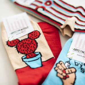 SocksArt  "Pop" LUIGI NOTARNICOLA Calze d'Autore Artefrontale - immagine 3
