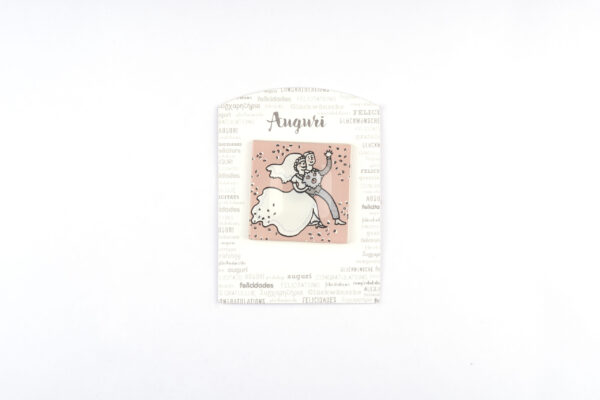 Magnete in vetro collezione Auguri "MATRIMONIO - SPOSI"