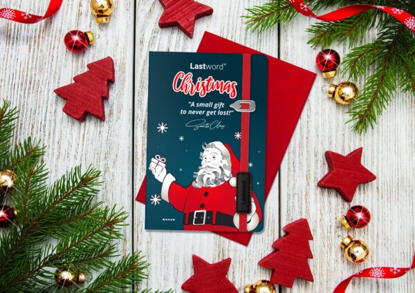 Lastword Christmas Card - Biglietto Augurale con Segnalibro Elastico