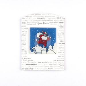 Magnete in vetro collezione Auguri “BABBO NATALE ”