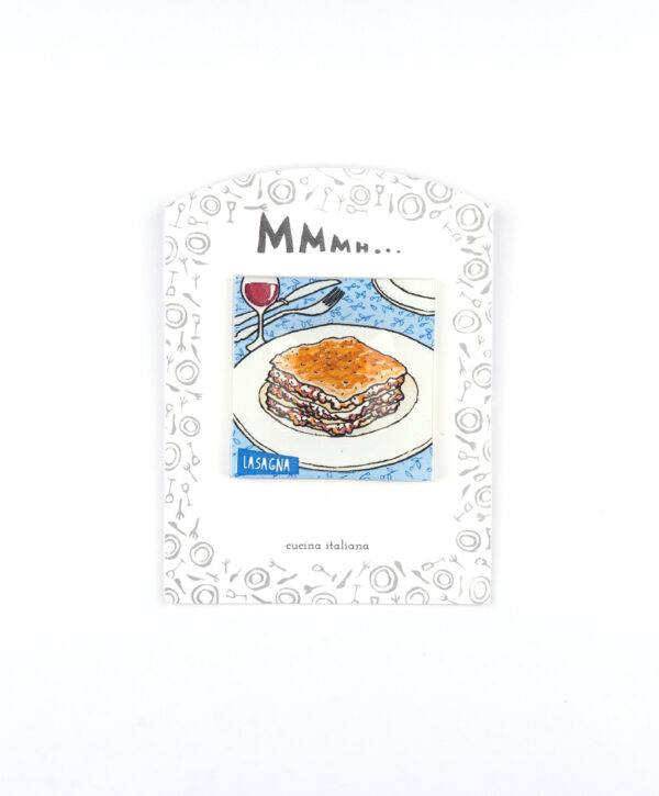 Magneti in vetro collezione Cucina Italiana  “LASAGNA”