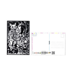 Cartolina 12x18 Stampata in Velluto a Rilievo “Artonvelvet Coloralo tu” - “Pinocchio”