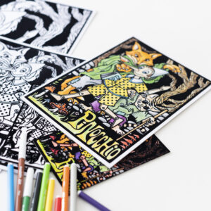 Quaderno Taccuino A5 con Copertina Stampata in Velluto a Rilievo “Artonvelvet Coloralo tu” - “Pinocchio” - immagine 6