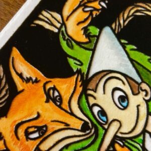 Quaderno Taccuino A5 con Copertina Stampata in Velluto a Rilievo “Artonvelvet Coloralo tu” - “Pinocchio” - immagine 4